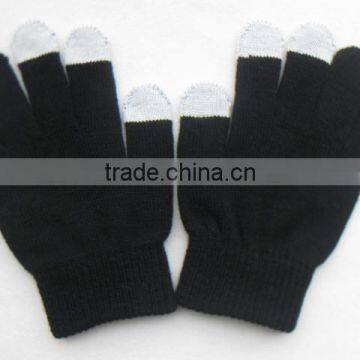 New cheap winter knit latex working gloves with different patterns