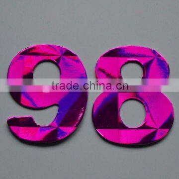 Easy Instant Decor Decals Glitter Laser Number Sticker