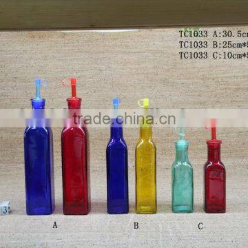 Glass oil&vinegar bottle with plastic cap