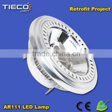 12w retrofit ar111 led work on electronical transform