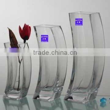 modern clear glass vase