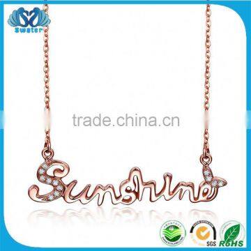 Fashion Jewellery Letters Charm Pendant Necklace