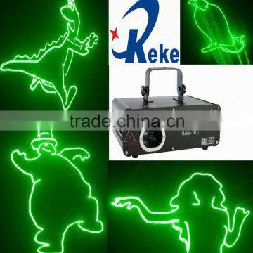 green animation laser light