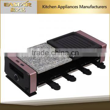 Professional Electric Cooker Grill , Somkeless 1200W Electric Raclette Grill for 8 Person photo-4