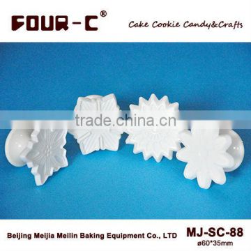 Magic 4pcs cutters, plastic sugarcraft cutters