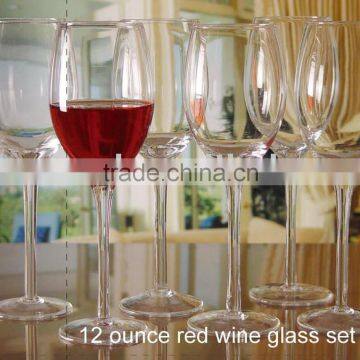 12 ounce red wine glass set of 6