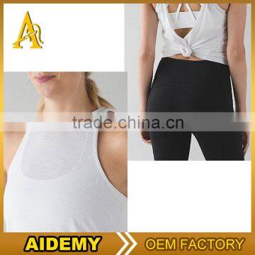 China supplier low cut custom yoga Tops loose sexy cotton tank top