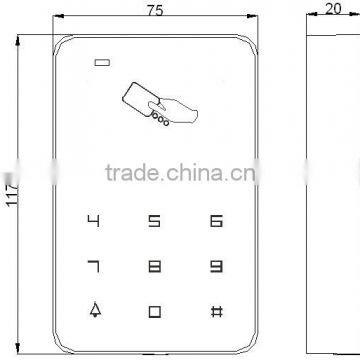 Touch Keypad Standalone Single Door Access Controller, Door Access Control With Card Reader photo-5