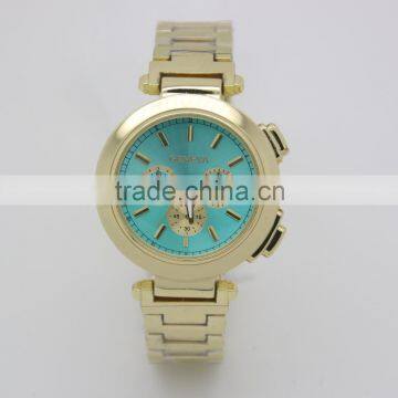 2016 fashion golden stainless steel geneva watch women dress watch men casual watch