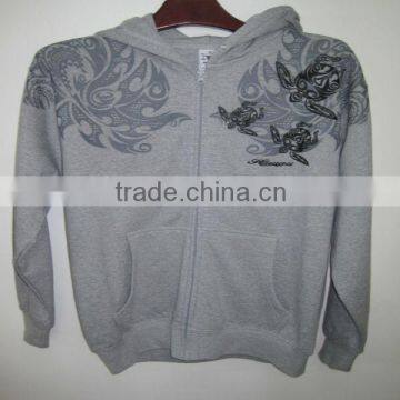 New Design Mens Melange Fleece Hoodie Jacket