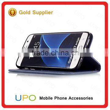 [UPO] Wholesale Luxury Soft Leather Filp Wallet Mobile Phone Accessories Case Cover for Samsung S7 Edge photo-4