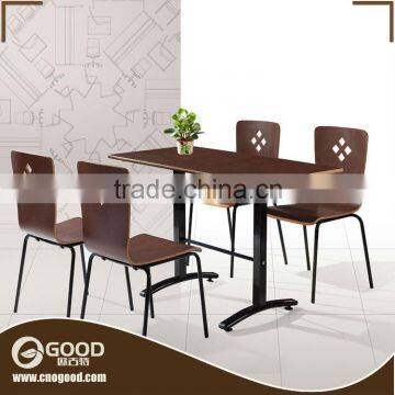 Modern Canteen Table Set Wood Round Table Set 20