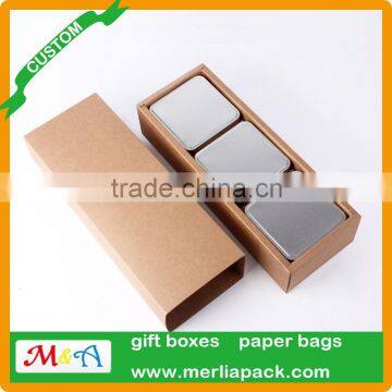 Recycled Natural Kraft Paper Tea Board Box Assortment Tasty Flavor Decaf or Regular Teabags Boxes