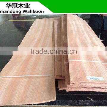 0.35-0.6mm Natural sliced cut face veneer Red walnut face veneer