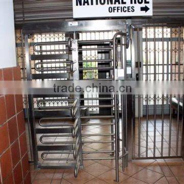 High security factory entrance double entrance manual full height turnstile gate