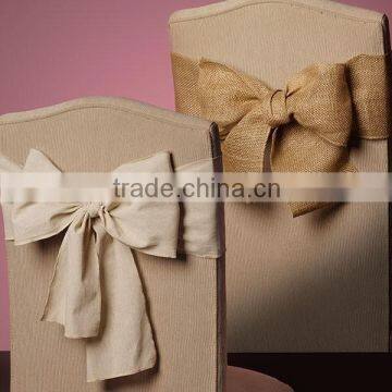 Most popular wedding chair ribbon bow for decoration