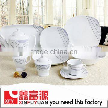 Hot selling white porcelain wedding dinnerware set