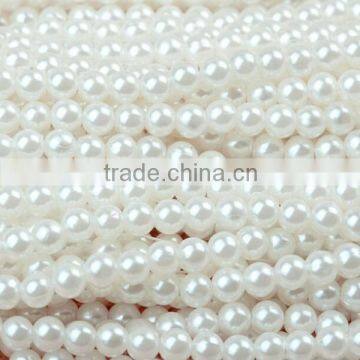 Wholesale Connecting 6mm Immitation Pearl ABS Plastic Round Plastic Beads Chain for Clothing and Christmas Decoration photo-3