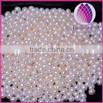 AAA Grade 6.0-7.0mm half drilled rice shape freshwater pearl