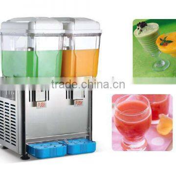 Electric cold beverage dispenser with double tanks for drink shop use