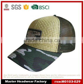 High Quality Custom Camo Mesh Hat with Embroidery Patch