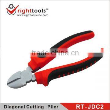 RIGHTTOOLS RT-JDC2 High quality Polished finish side cutting pliers with TPR handle,wire cutting plier