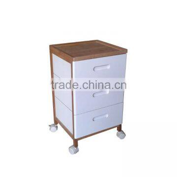 Multifunction 3 Tier white storage bamboo drawer cabinet