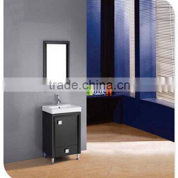 China Manufacture Simple Designs Commercial Pvc Material 12 / 24 Inch I Shape Slim Bathroom Vanity for Wholesale Only