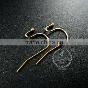 12*21mm vintage brass plated bronze kidney earrings hoop DIY jewelry findings supplies 1701064