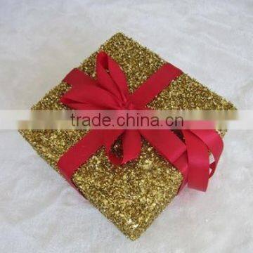 GLITTER christmas gift box CHRISTMAS ORNAMENT