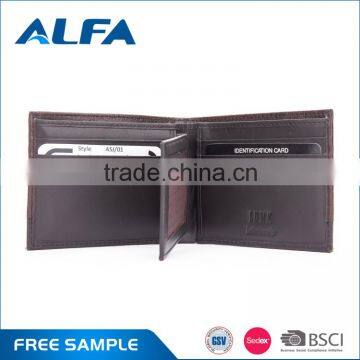 Alfa New Famous Designer Manufacturing Company New Famous Designer Men Genuine Leather Money Clip Wallets photo-5