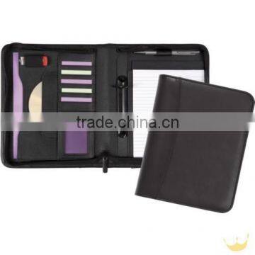 Zipper folder with 2 ring binders, business portfolio, music folder