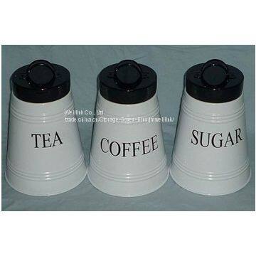 3pcs of Stainless Steel Canister Set (tea, Coffee and Sugar) photo-5