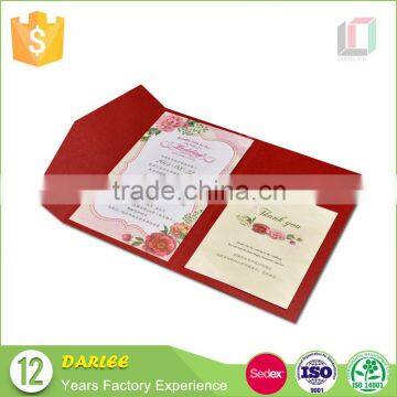 2016 Korean new design offset printing recyclable elegant latest wedding card designs