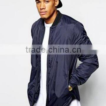 High Quality Bomber Jacket - Customize latestdown filled satin bomber jacket men/ custom made varsity jacket