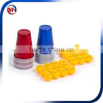 Reusable Disposable Plastic Red Cups 30pcs Beer Pong Party Kits photo-2