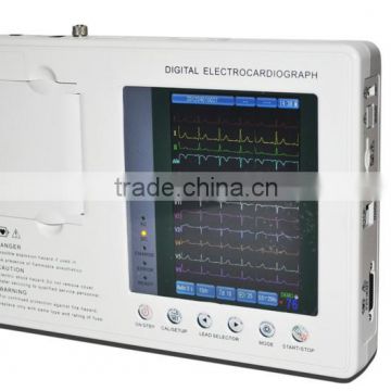 CE Approved 3 channel ECG EKG Machine Electrocardiograph electrocardiogram 7 inch display