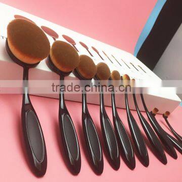 Nylon Bendable Handle Eco-friendly 10pcs Toothbrush Shaped Makeup Brush photo-4