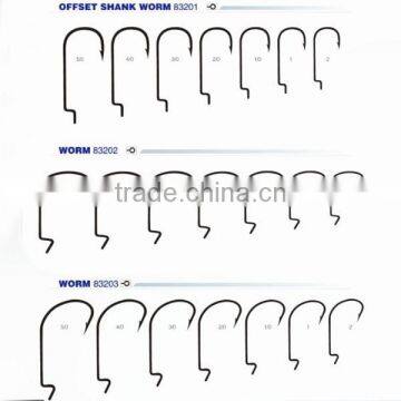 High Carbon steel worm fishing hooks wholesale