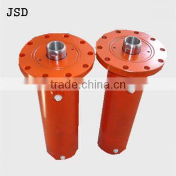 JSD Customized Double Action Hydraulic Piston Cylinder with flange joint