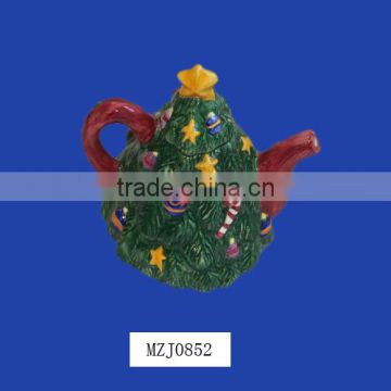 Christmas Ceramic Tree Ornament Mini Teapot