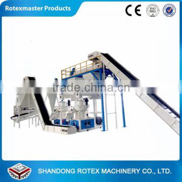 ROTEX Efficient 90kw Sawdust Rubber Wood Pellet Machine with Automatic Lubrication