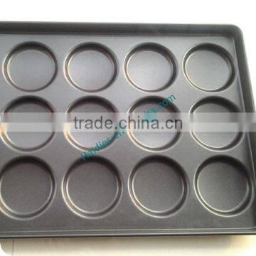 One-stage Molding15 Grooves Customized Bread Baking Teflon Non-Stick Coated Hamburger Bun Tray photo-3