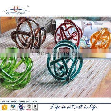 Hand Blown Clear Round Glass Ball Vase photo-4