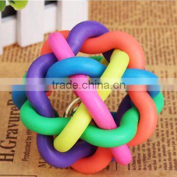 CY188 For Small Dog Toys Product For Dog Colorful Rubber Dog Toy Ball, Pet Dog Toys With Bell For Small Medium Large Dog photo-4