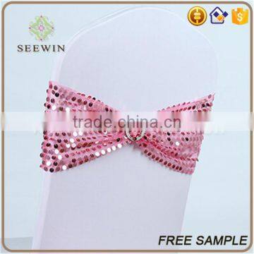 Spandex Sequin Chair Sash Bow Tie photo-2