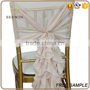 ruffle chiffon chair cover chair sash