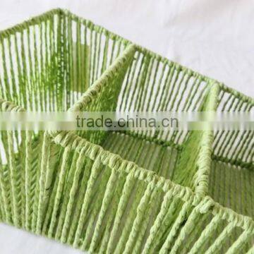 Office Promotional Colorful Paper Weaving Magazine Basket photo-3