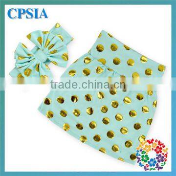 Stylish Girl Black Gold Polka Dot Ballet Wrap Cute Skirts For Kids photo-2