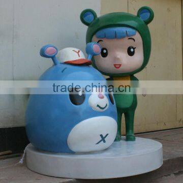 Fiberglass Little Girl Cartoon Mascot photo-2